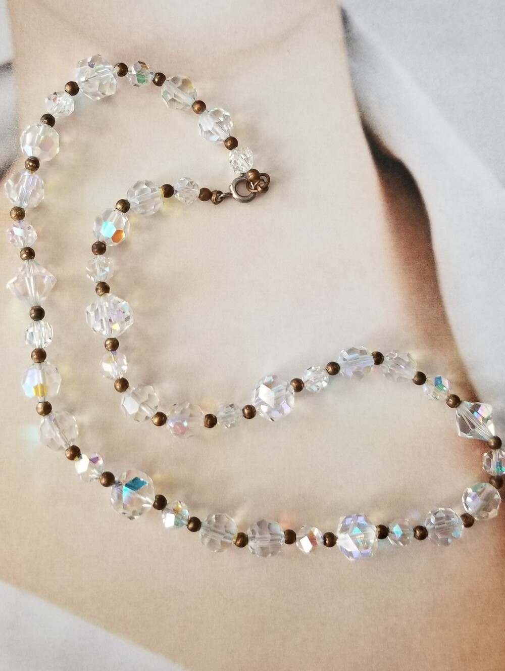 ❗Vintage 50s Vendome Crystal Aurora Borealis Necklace❗